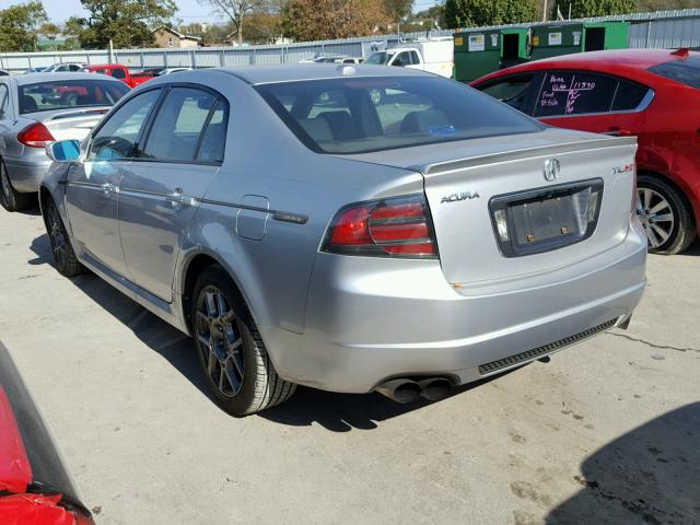 19UUA765X7A009014 - 2007 ACURA TL TYPE S SILVER photo 3