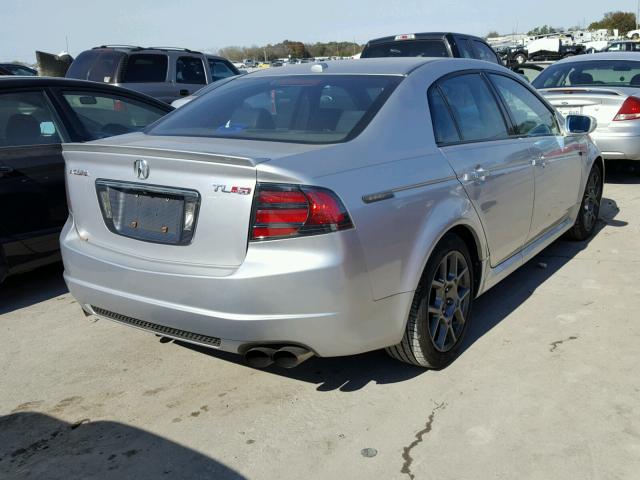 19UUA765X7A009014 - 2007 ACURA TL TYPE S SILVER photo 4