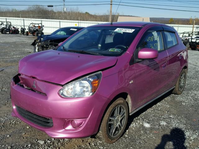 ML32A3HJ5EH007994 - 2014 MITSUBISHI MIRAGE DE PINK photo 2