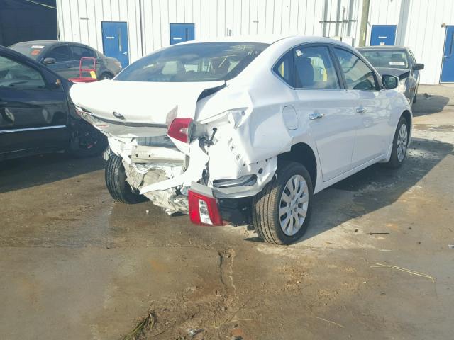 3N1AB7AP4HY298074 - 2017 NISSAN SENTRA S WHITE photo 4