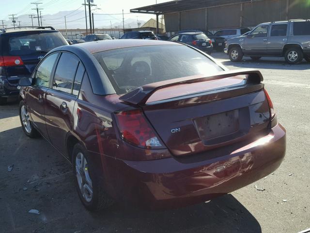 1G8AL52F03Z109109 - 2003 SATURN ION LEVEL BURGUNDY photo 3