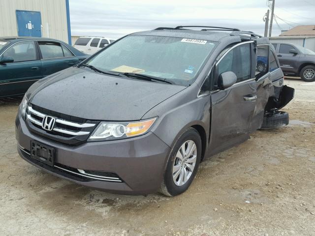 5FNRL5H66EB118230 - 2014 HONDA ODYSSEY EX GRAY photo 2