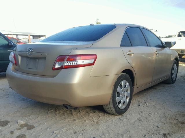 4T1BF3EK5AU057447 - 2010 TOYOTA CAMRY BASE GOLD photo 4