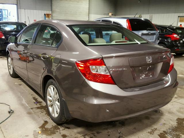 19XFB2F96CE017905 - 2012 HONDA CIVIC GRAY photo 3