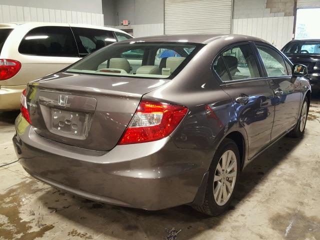 19XFB2F96CE017905 - 2012 HONDA CIVIC GRAY photo 4