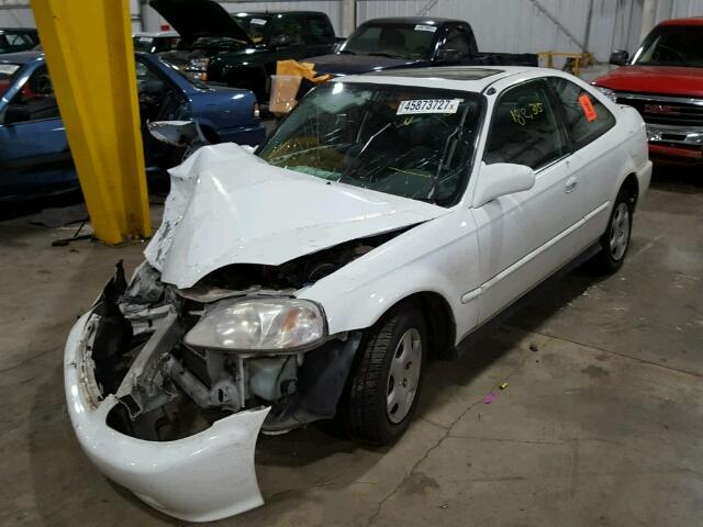 1HGEJ824XYL056525 - 2000 HONDA CIVIC EX WHITE photo 2