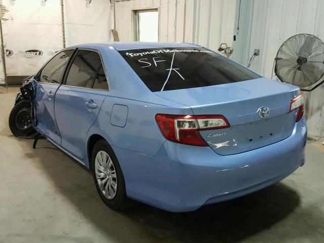 4T1BF1FK1DU686887 - 2013 TOYOTA CAMRY L BLUE photo 3