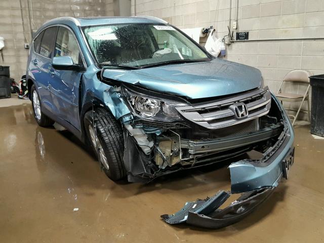 5J6RM4H73DL059367 - 2013 HONDA CR-V EXL BLUE photo 1