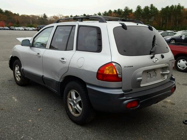 KM8SC73D34U760523 - 2004 HYUNDAI SANTA FE G SILVER photo 3