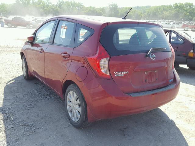 3N1CE2CP2FL446166 - 2015 NISSAN VERSA NOTE RED photo 3