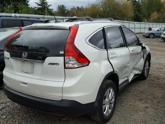 5J6RM4H77CL040500 - 2012 HONDA CR-V EXL WHITE photo 4