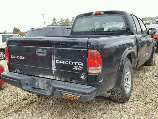 1D7HL38X23S273162 - 2003 DODGE DAKOTA QUA BLACK photo 4