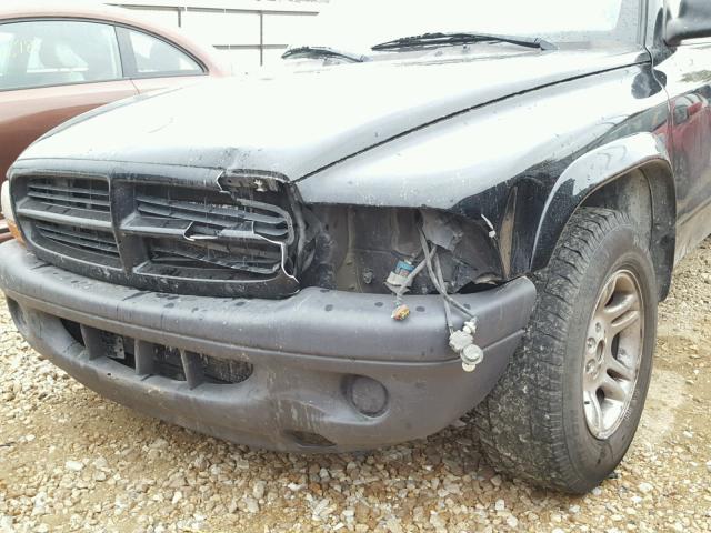 1D7HL38X23S273162 - 2003 DODGE DAKOTA QUA BLACK photo 9