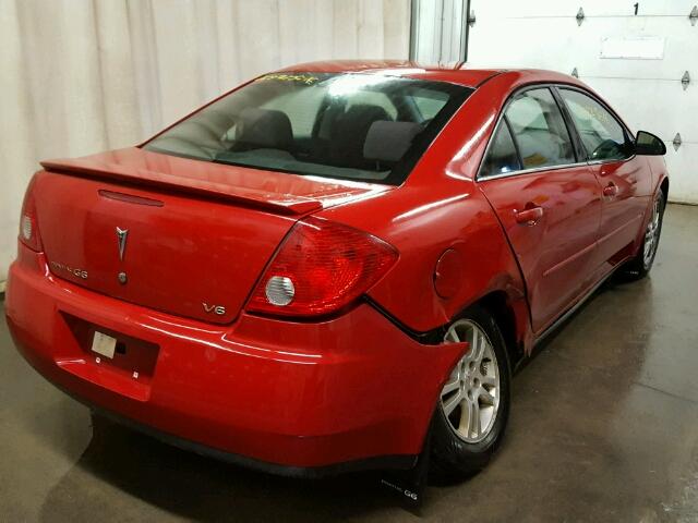 1G2ZG558964112011 - 2006 PONTIAC G6 RED photo 4