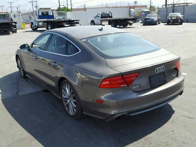 WAU2GAFC3CN165086 - 2012 AUDI A7 PRESTIG BROWN photo 3