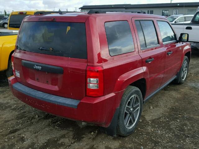 1J4FF28B49D167312 - 2009 JEEP PATRIOT SP RED photo 4