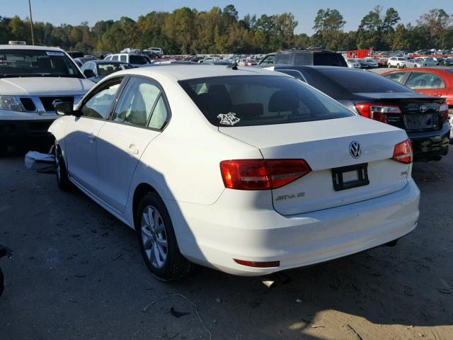 3VWD17AJ2FM292929 - 2015 VOLKSWAGEN JETTA SE 白色 照片 3