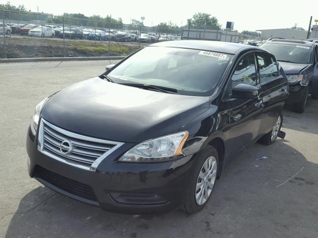 3N1AB7AP4FY348632 - 2015 NISSAN SENTRA S BLACK photo 2