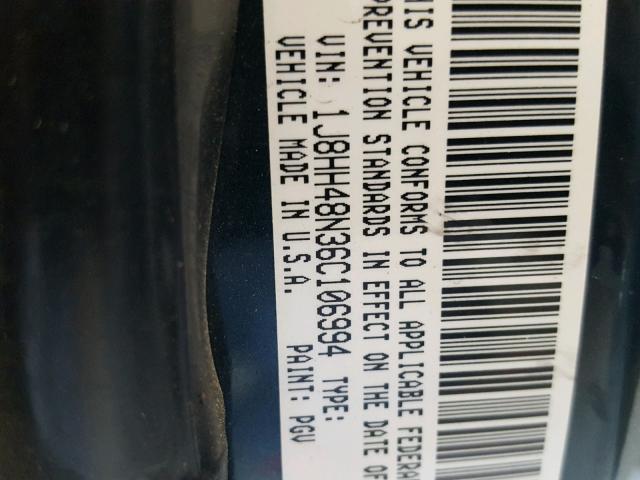 1J8HH48N36C106994 - 2006 JEEP COMMANDER Yaşıl foto 10