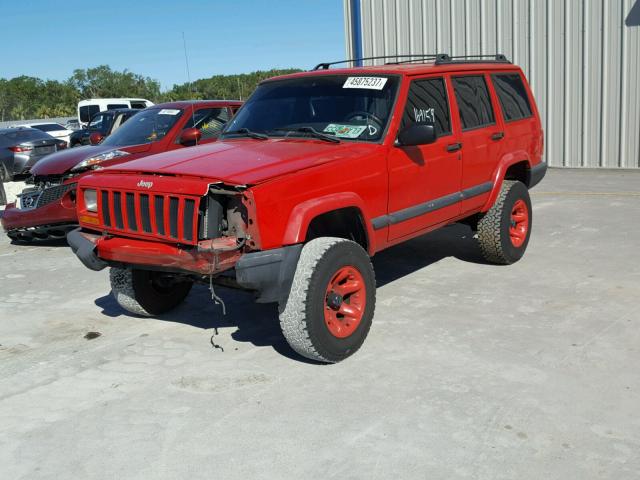 1J4FT48S51L598398 - 2001 JEEP CHEROKEE S RED photo 2