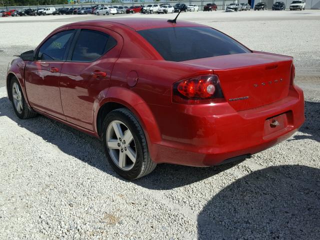 1C3CDZAB9DN660766 - 2013 DODGE AVENGER SE RED photo 3