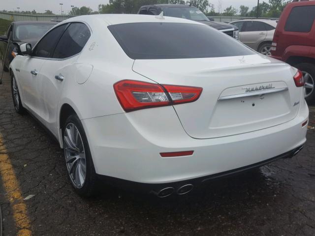 ZAM57XSA3G1175651 - 2016 MASERATI GHIBLI WHITE photo 3