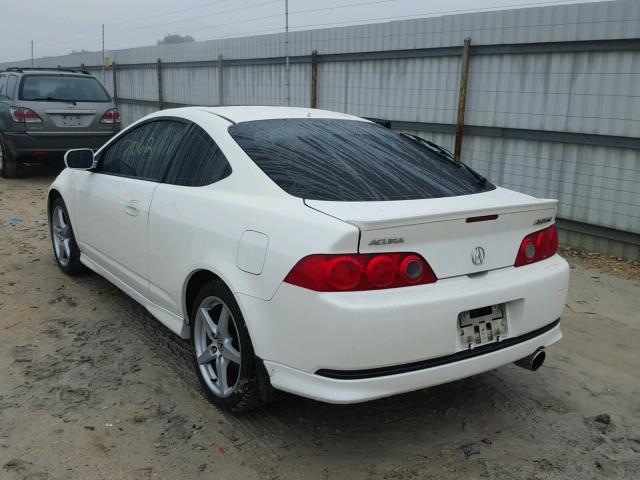 JH4DC53005S010443 - 2005 ACURA RSX TYPE-S WHITE photo 3