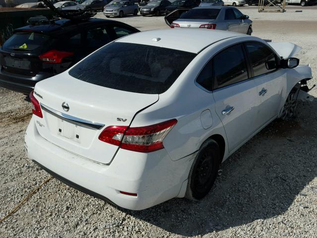 3N1AB7AP1FY215343 - 2015 NISSAN SENTRA S WHITE photo 4