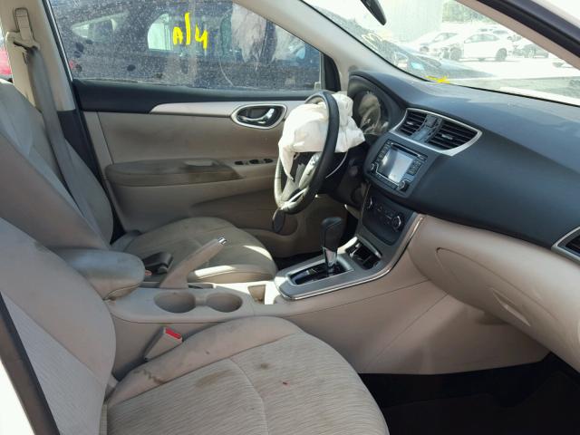 3N1AB7AP1FY215343 - 2015 NISSAN SENTRA S WHITE photo 5