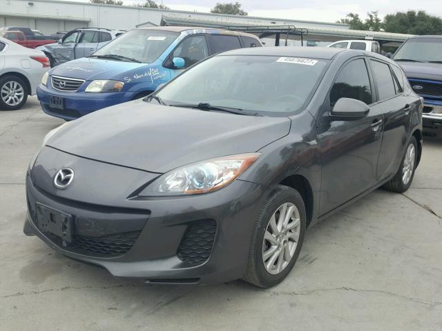 JM1BL1L75C1644347 - 2012 MAZDA 3 I GRAY photo 2