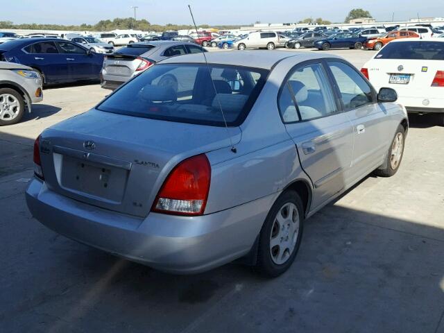 KMHDN45D92U317594 - 2002 HYUNDAI ELANTRA GL SILVER photo 4