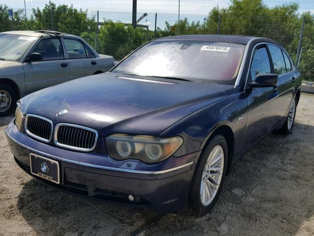 WBAGN63534DS55795 - 2004 BMW 745 LI Կապույտ լուսանկար 2