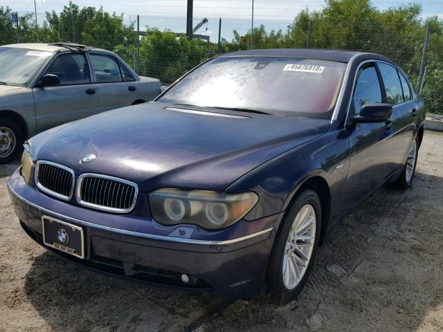 WBAGN63534DS55795 - 2004 BMW 745 LI BLUE photo 2