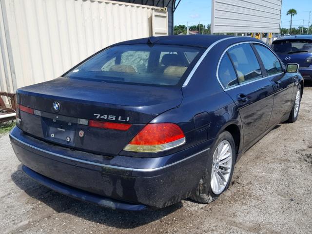 WBAGN63534DS55795 - 2004 BMW 745 LI BLUE photo 4