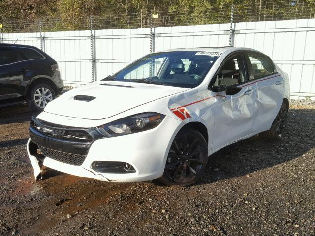 1C3CDFGB8GD820359 - 2016 DODGE DART GT SP WHITE photo 2