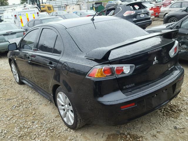 JA32U8FW4BU035108 - 2011 MITSUBISHI LANCER BLACK photo 3