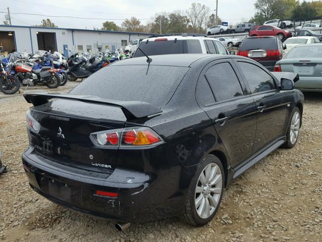 JA32U8FW4BU035108 - 2011 MITSUBISHI LANCER BLACK photo 4