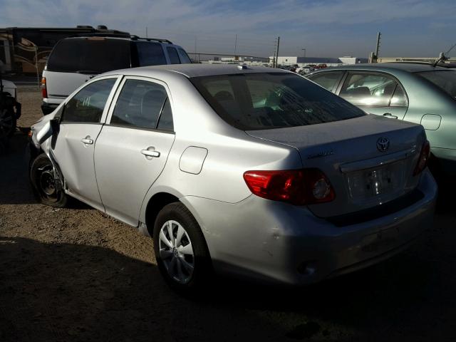 1NXBU4EE3AZ264375 - 2010 TOYOTA COROLLA BA SILVER photo 3