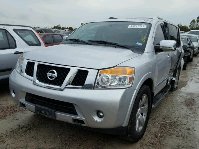 5N1AA0ND9EN605122 - 2014 NISSAN ARMADA SV SILVER photo 2