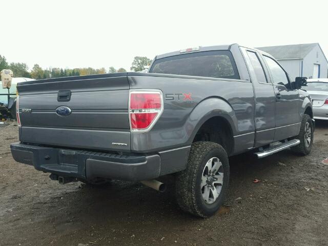 1FTFX1EF1DFD09777 - 2013 FORD F150 SUPER GRAY photo 4