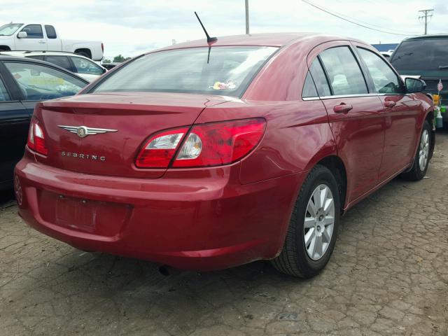 1C3LC46K18N133082 - 2008 CHRYSLER SEBRING LX RED photo 4