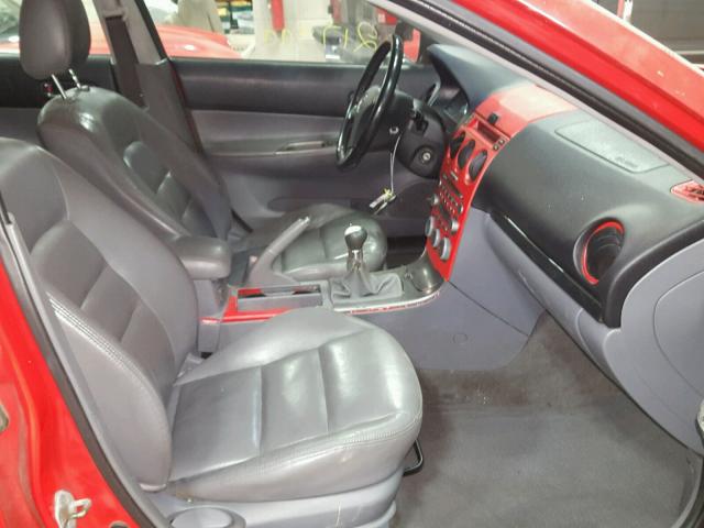 1YVFP84D945N87514 - 2004 MAZDA 6 S RED photo 5