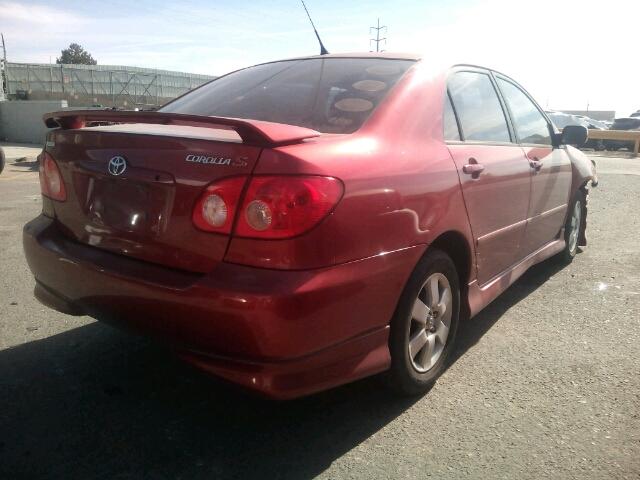 1NXBR32E95Z428539 - 2005 TOYOTA COROLLA CE RED photo 4