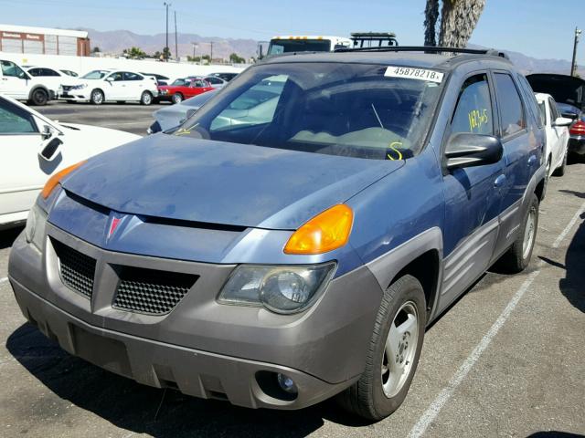 3G7DA03E71S515625 - 2001 PONTIAC AZTEK BLUE photo 2