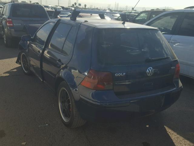 WVWGF21J4YW515530 - 2000 VOLKSWAGEN GOLF GLS T BLUE photo 3