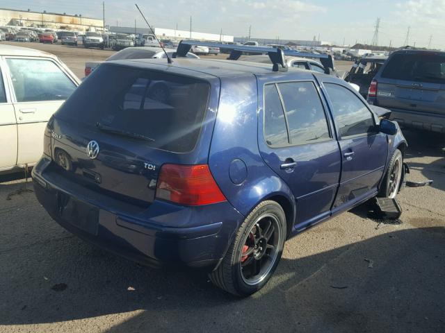 WVWGF21J4YW515530 - 2000 VOLKSWAGEN GOLF GLS T BLUE photo 4