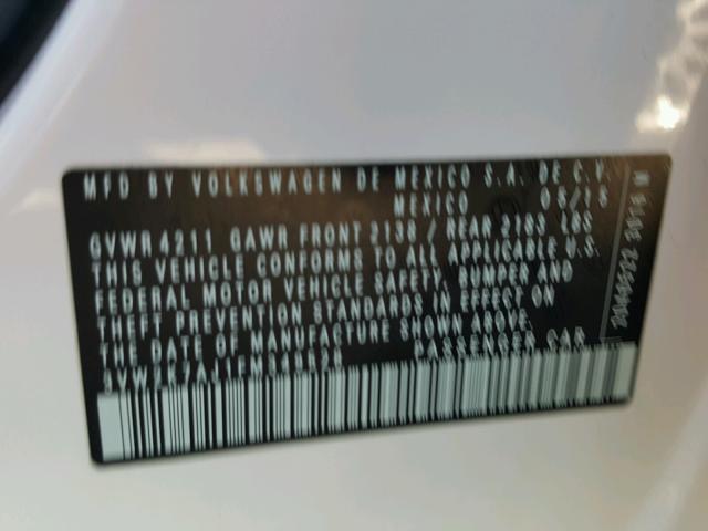 3VW2K7AJ1FM349528 - 2015 VOLKSWAGEN JETTA BASE WHITE photo 10