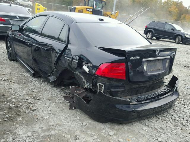 19UUA66276A019059 - 2006 ACURA 3.2TL BLACK photo 3