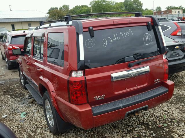 1J8HG58296C122180 - 2006 JEEP COMMANDER RED photo 3