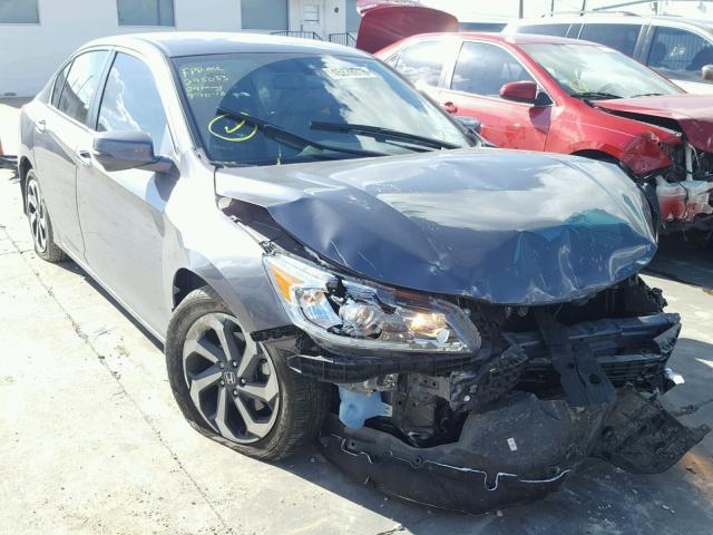 1HGCR2F87HA076057 - 2017 HONDA ACCORD EXL GRAY photo 1